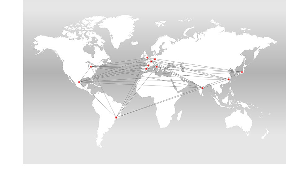 Perceptron Global Office World Map